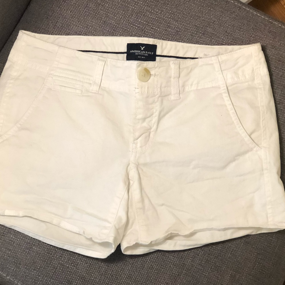 AEO White Chino Shorts